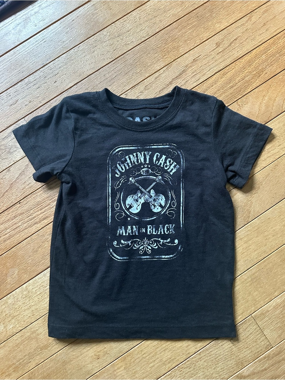 Johnny Cash Graphic Tee Black White Toddler 2T Short Sleeve